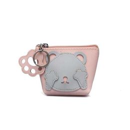 Cute Coin Purses ACE LOVE Bear Fresh Color Women Wallet Small PU Leather Girl Finger Collar Light Money Female Hand Bag