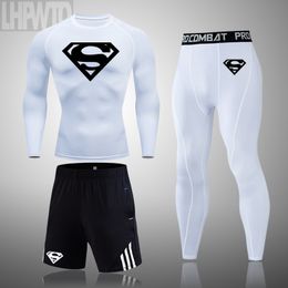 New Man Sportswear Compression Sports Suit Quick drying Fitness Training MMA thermal underwear Male Jogging Running Clothes LJ201125