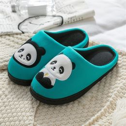 Woman Winter Animal for Home Soft Cartoon Couple Comfortable House Slippers Women Short Plush bedroom shoes family Y201026