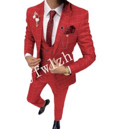 New Style One Button Handsome Peak Lapel Groom Tuxedos Men Suits Wedding/Prom/Dinner Best Man Blazer(Jacket+Pants+Tie+Vest) W356
