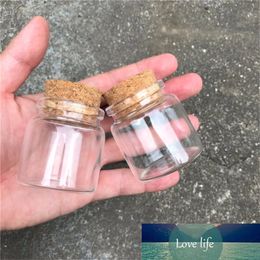 Capacity 50ml 47x50x33mm Bottles with Cork Transparent Glass Bottles Vials for Wedding Holiday Decoration Christmas Gifts 24pcs