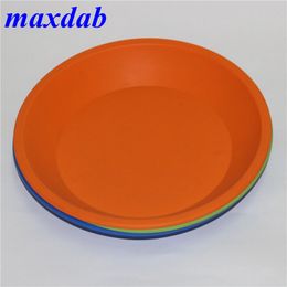 factory price Deep Dish Round Pan 8.5" friendly Non Stick Silicone Container Concentrate Oil BHO silicone tray for silicone bong