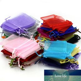 100pcs 7x9 9x12 10x15 13x18CM Organza Gift Bags Jewellery Packaging Bags Wedding Party Decoration