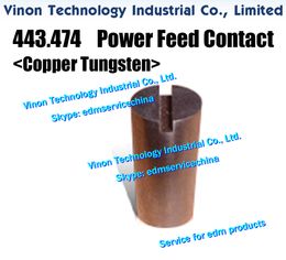 Agie 443.474.2 Power Feed Contact (Copper tungsten type) Ø12x30Hmm for Classic,Evolution series. AGIE EDM 590443474, 443474 Current Pick Up
