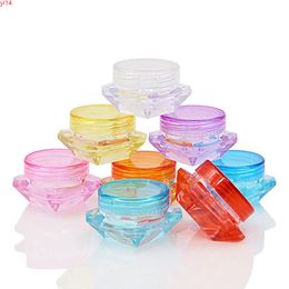 2g 3g 5g Empty Diamond Design Cosmetic Containers ,Sample Display Jar Bottle , Small Plastic Pot Tin ,Colored Jars Cream Bottlehigh qualtity