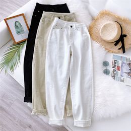 BYGOUBY Autumn Winter Harem Pants For Women Harems Trouser Woman Peg Leg Pant Overalls Elastic Waist Office Lady Carrot Pants 201228