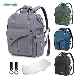 Alameda Fashion Mummy Maternity Bag Multi-function Diaper Bag Backpack Nappy Baby Bag with Stroller Straps for Baby Care LJ201013