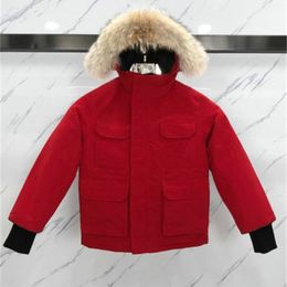 Kids Winter Duck Down Coats with Fur Collar Teenagers Snow Wear Thick Jacket Girls Boys Ski Outerwear Parka 201103