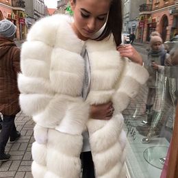 Artificial Fur Coat Women Clothing Cover Winter Faux Jacket Long Elegant Plus Size Luxury Fashion Warm Full 201209