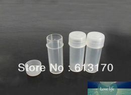 5ml Empty Tablet Bottles Plastic Clear Pills Bottle with Screw Cap Small Sample Container Free Shipping