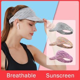 Wide Brim Hats Summer Outdoor Sunscreen Visor Cap Men Play Ball Women Breathable Sports Running Headband Cycling Riding Sweat-Proof Peaked C