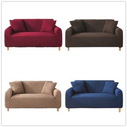 Solid color Sofa Cover Simple stripe sofa cover for Living Room Elastic Couch Slipcover 1/2/3/4 seater LJ201216