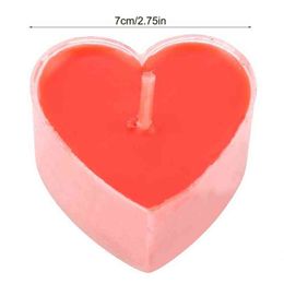 9Pcs Gift Candles Heart Shaped Red Candle Romantic Love Wedding Party Dinner Sweet Tealights Candle Christmas Xmas Home Decor
