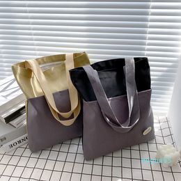 50pcs Shopping Bags Women Canvas Colour Patchwork Pouch Vertical Section Handbag Mix Colour