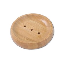 2022 new Wooden Soap Dish Natural Bamboo Dishes Holder Plate Tray Multi Style Round Square Container