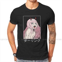 Darling in the Franxx DarliFra Hiro Anime Creative TShirt for Men Zero Two 002 KAWAII Sexy T Shirt Birthday Gifts Tops Y220208