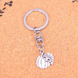 Fashion Keychain 21*18mm pumpkin leaf fall thanksgiving halloween Pendants DIY Jewellery Car Key Chain Ring Holder Souvenir For Gift