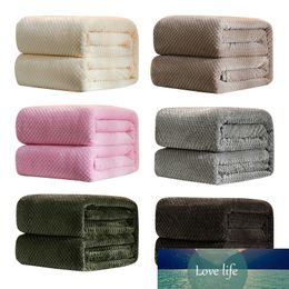 Fleece Flannel Blanket Plush Solid Colour Bed Covers for sofa Soft Adult Plaid Throw Blankets Bedspread for the Couch 60001