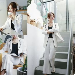 Spring White Women Pants Suits For Wedding Leisure Mother of the Bride Suit Ladies Evening Party Tuxedos Formal Wear