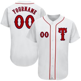 Custom White Red-Navy-78787 Authentic Baseball Jersey