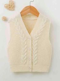 Baby-Weste-Cardigan mit Zopfmuster SHE