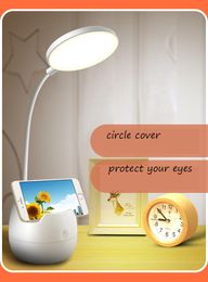 2022 new Eyes Protection Led Table Lamp Bright USB Charging Port Touch Controll Desk Spot Bed Light Adjustable Style