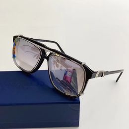 LUXURY Designed Unisex Glasses detachable CLIP-ON Sunglasses 58-18-145 Metal Square bigrim Gradient Mirror sunglasses fullset case 1 085