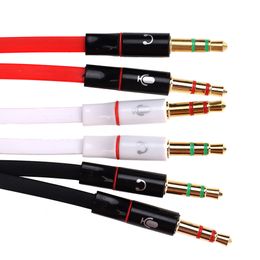 3.5mm Mini Jack 1 Female to 2 Male Earphone Headphone Audio Cable Mic Splitter Adapter Connected Cord to PC Laptop