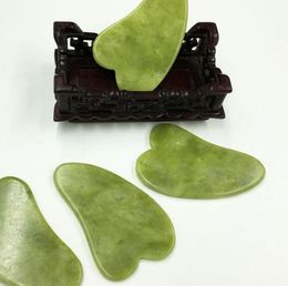 New Natural xiuyan stone Green Jade Guasha gua sha Board massager for scrapping therapy jade roller2021 2022