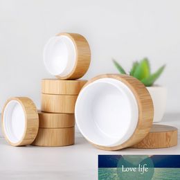 Natural Bamboo Refillable Bottle 5/10/15/20 30/50ml Cosmetics Jar Box Makeup Cream Storage Pot Container Round Bottle Portable