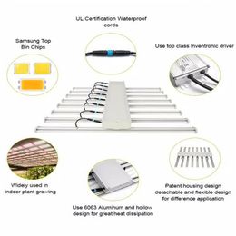 640w 8bars Yields up to 3.75 Lbs LED grow light Model E use281b diodes offer high efficacy and harvest