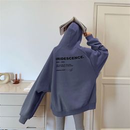 plus velvet size harajuku hoodies women oversized sweatshirt kawaii clothes streetwear Pullovers korean style tops 201202