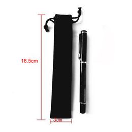 Sleeves Pen Holders An ideal gift pouch Velvet Drawstring Pen Bag Velvet Case Pencil Bag for Pen and Pencil (Black)