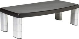 Extra Wide Adjustable Monitor Stand, Three Leg Segments Simply Adjust Height from 1" to 5 7/8", Sturdy Platform Holds Up to 40 lbs, 16-inch Space Between Columns
