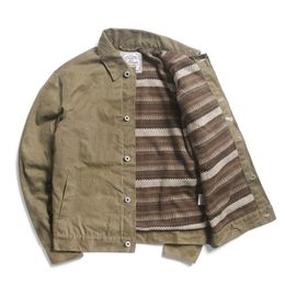 RGT-0005 Read Description! Asian size good quality cotton canvas wax water proof thick warm jacket 201119