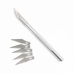 Non-slip Cutter Blades Engraving Craft Knives Metal Scalpel Knife Blades Repair Hand Tools for Mobile Phone Laptop