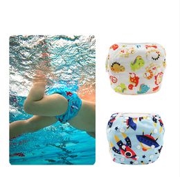 16 Colors Unisex Waterproof Adjustable Cloth Diapers Pant Baby Reusable Washable Pool Swim Diaper M3048