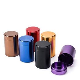 6 cores lindo jarra de alumínio chá caixa de lata 45x70mm pequeno cilindro selado latas de café de café de café