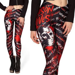 Fashion Ladies Women Skull Legging Woman Jeggings Legings Fitness Legging Pant Pants Printed Leggings 201203