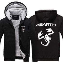 male jacket Winter fashion new arrive thicken Abarth sweatshirt clothes Winter Hooded coat 201020