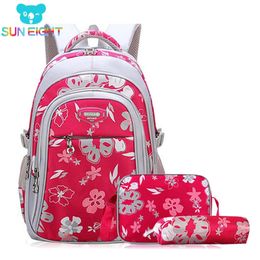 Floral Girls Backpacks School Bags For Girls Set children school bags Children's Backpack Kids Backpacks school backpack LJ201029