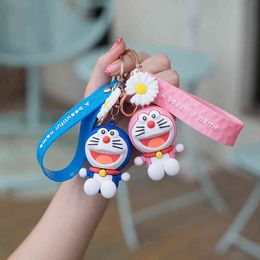 Schlüsselanhänger Doraemon Schlüsselanhänger Puppe niedlich Dingdang Katze Maschine Ring kleines Geschenk KT Ware Anhänger