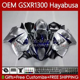 Blue silver Injection For SUZUKI GSX R1300 Hayabusa GSXR 1300 CC 14 15 16 17 18 19 Body 77No.228 GSXR-1300 1300CC 08-19 GSXR1300 08 2008 2009 2010 2011 2012 2013 Fairing