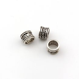 200pcs / Lot Metal Loose Big Hole Spacer Beads For Jewellery Making Findings Bracelet Necklace DIY D-69