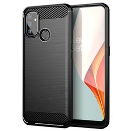 Carbon Fibre Texture Shockproof Cover Protective Slim Fit Soft TPU Silicone Case for oneplus Nord N10 5G N100 8T 7T 6T 5T