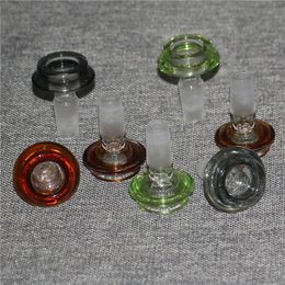 Smoking Bowls 14mm Male Joint Oil Burner Pipe Bongs Bowl Thick Pyrex Glass Downstem Transparent For Rig Water Bubbler Bong Bowls