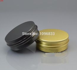 100g Black Aluminium Jar, 100ml Cosmetic Aluminium Empty Metal Box, Tins Container, Tin Packing Pot, 50pcs/lotqualtity