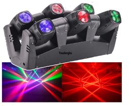 4 pcs lyre led wash beam 6 x 10 rgbw 4 in1 beam led moving head dmx512 rgbw 6 eyes led spider beam light