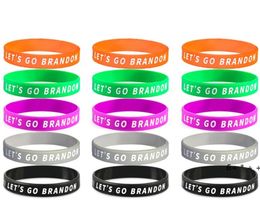 Let's Go Brandon Silicone Bracelet Party Favor Rubber Wristband US Presidential Election Gift Wrist Strap RRF13261