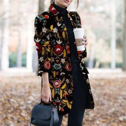 Tüvit Baskı Blazers Kadınlar Sonbahar Kış Artı Boyutu Blazer Kadınlar için Yeni Moda Kadınlar Bayanlar Suit Ceket İş Blazer 201201